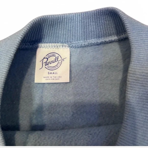 Blue Sweatshirt with Embroidered Clothesline Design - Picture 3 of 3